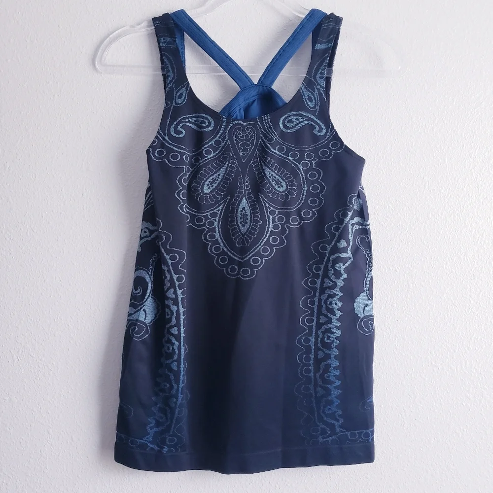 Athleta Racerback Built in Bra Athletic Sports Tank Top - Picture 4 of 6